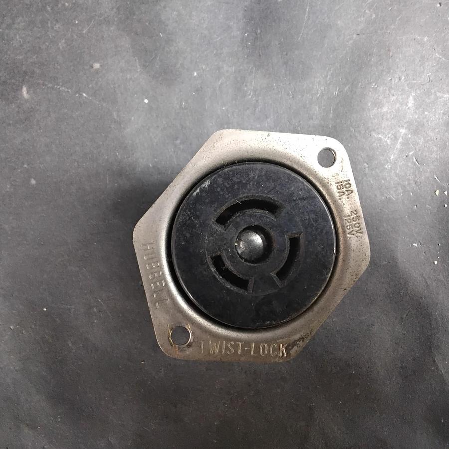 Used HUBBEL HBL7557 FLANGED RECEPTACLE - GROUP OF 2 ($25 OBO)
