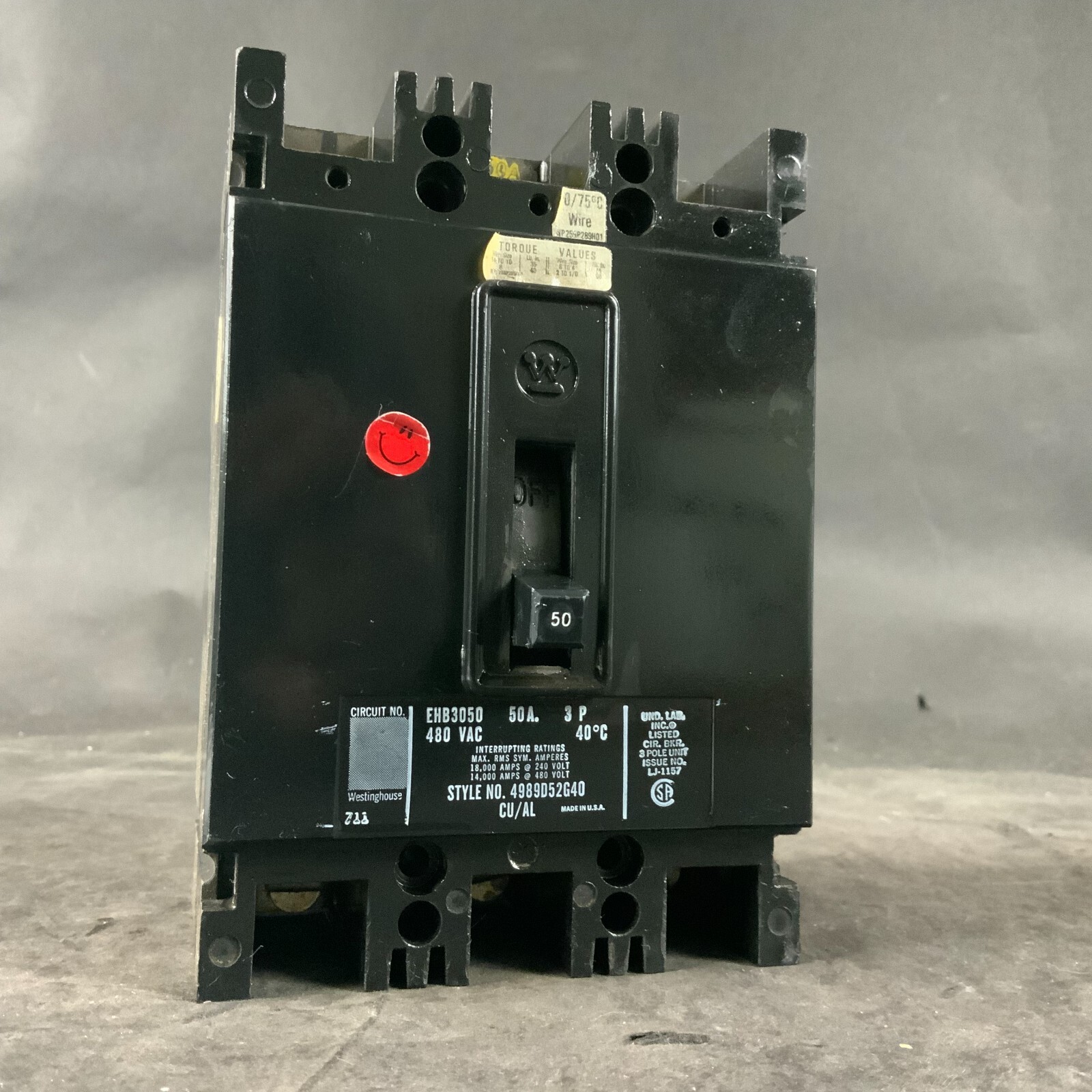 Used WESTINGHOUSE EHB3050 CIRCUIT BREAKER ($45 OBO)