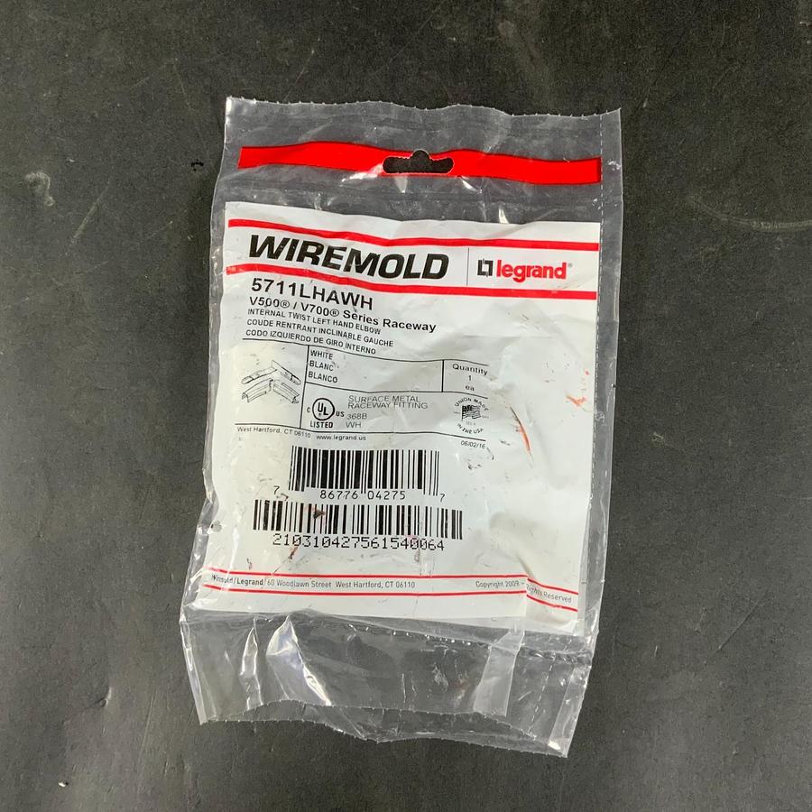 WIREMOLD 5711RHAWH L INTERNAL TWIST ELBOW ($12 OBO)