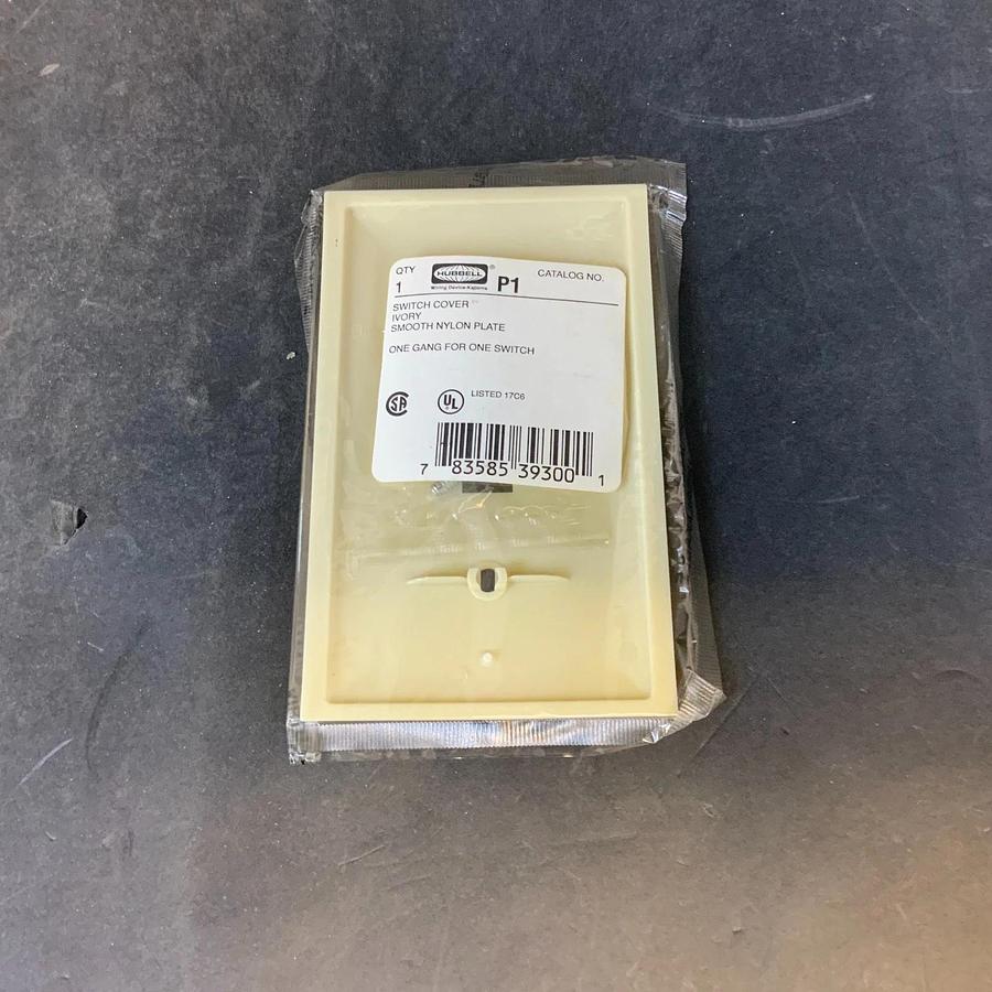 Used HUBBELL P1 IVORY SWITCH COVER - SET OF 3 ($5 OBO)