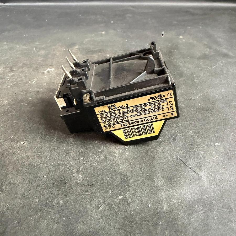 Used FUJI ELECTRIC TR-5-1N/3 THERMAL OVERLOAD RELAY