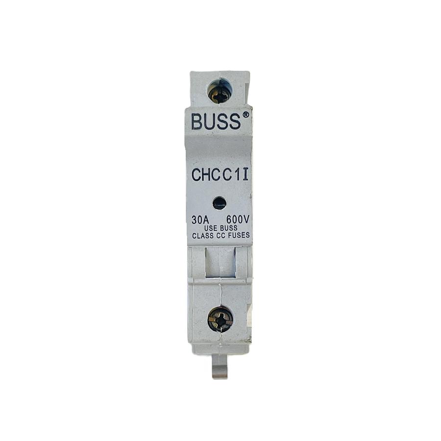 Refurbished BUSSMANN CHCC1I FUSE HOLDER CLASS CC 1-POLE 30A 600V DIN RAIL