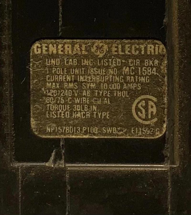 GENERAL ELECTRIC NP1578013P100 (20A) ($19.99/EACH OBO)