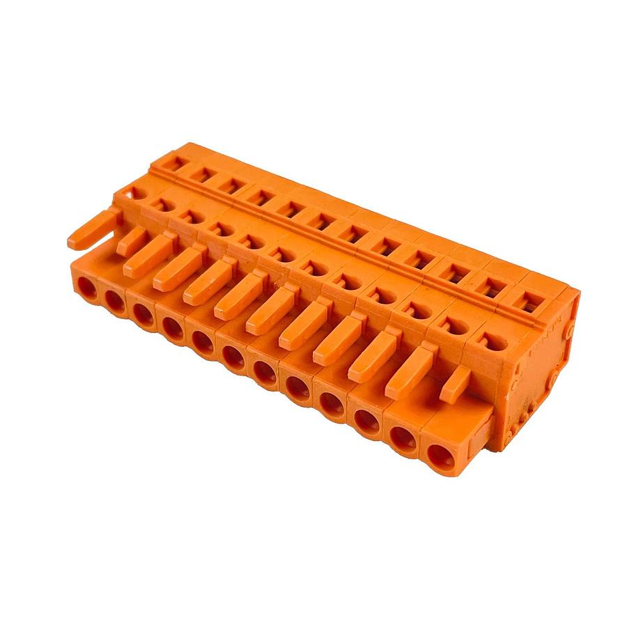 Used WAGO 231-112 12 POLE FEMALE TERMINAL BLOCK 5MM PITCH 300V 15A CAGE CLAMP