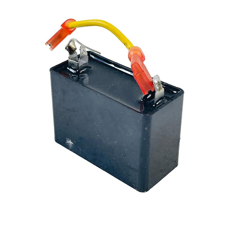 Used SHIZUKI 9B01 MOTOR RUN CAPACITOR 6UF 400VAC FILM SPADE TERMINALS