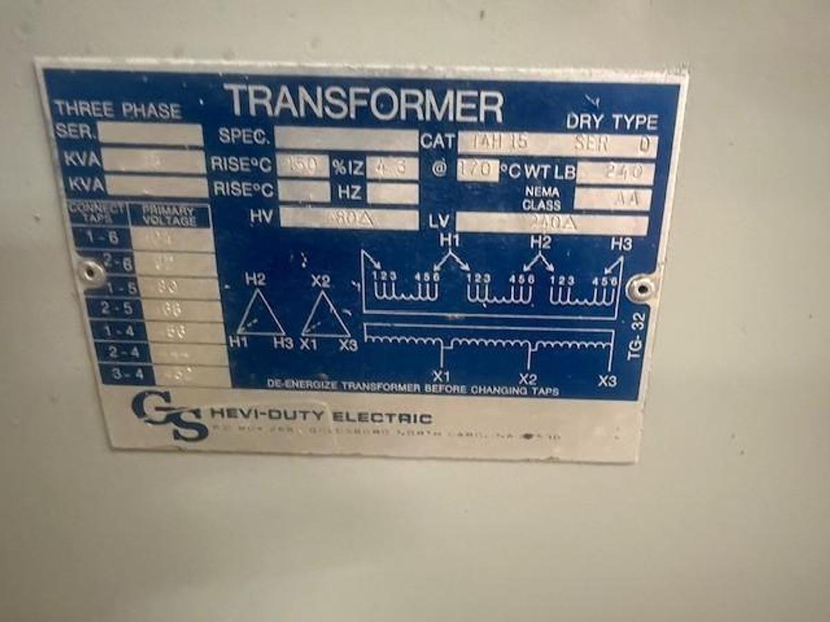Used HEVI DUTY T4H-15 SERIES D TRANSFORMER ($980 OBO)