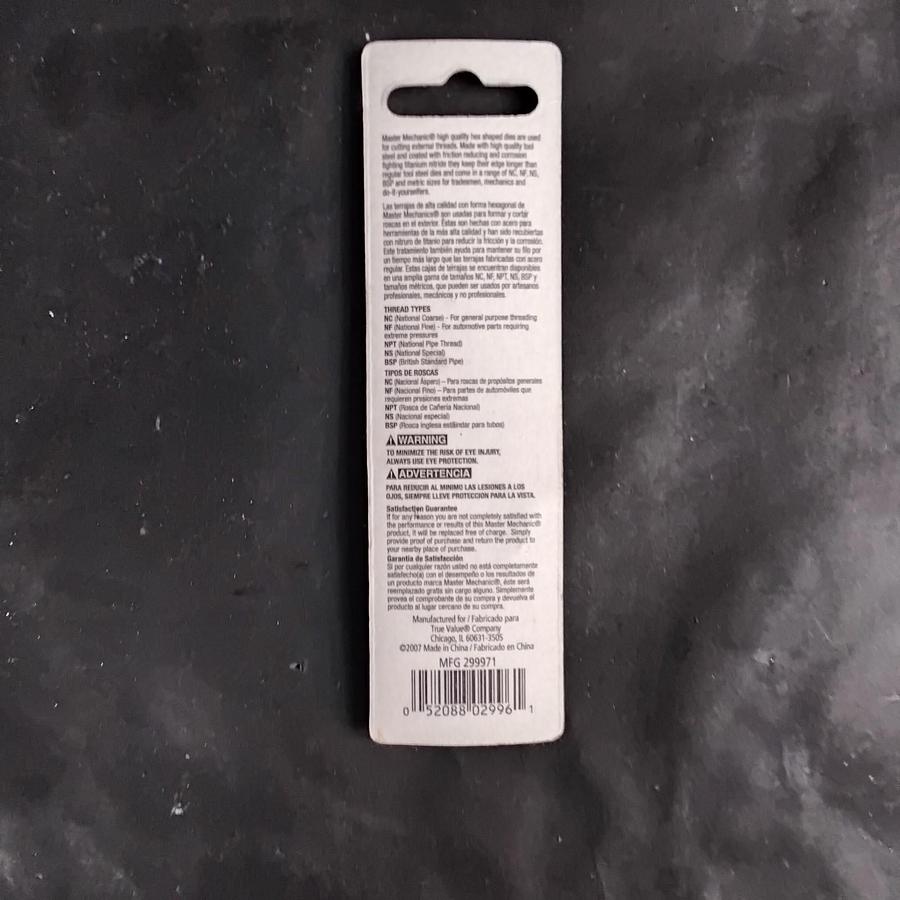 MASTER MECHANIC 788545 1/2" HEX DIE ($5 OBO)