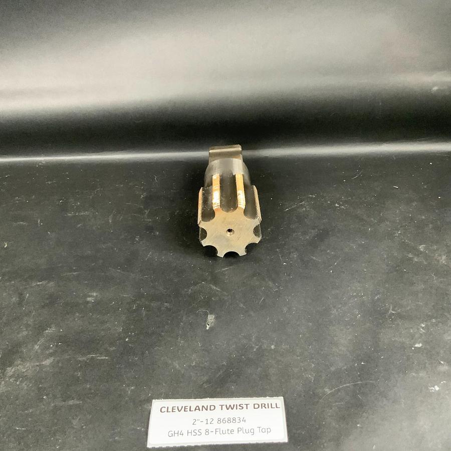 Used CLEVELAND TWIST DRILL 2”-12 868834 GH4 HSS 8-FLUTE PLUG TAP ($135 OBO)