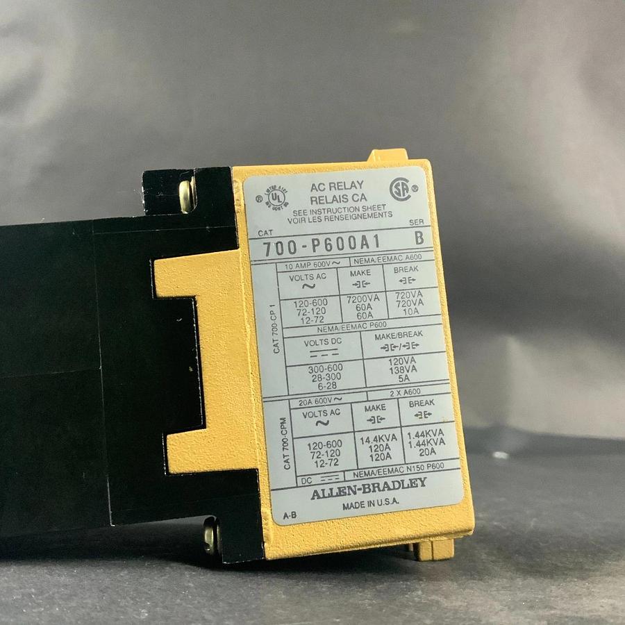 Used ALLEN BRADLEY 700-P600A1 SER B RELAY ($25 OBO)
