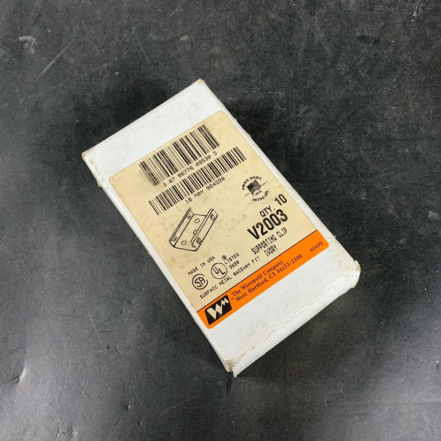Used WIREMOLD V2003 STEEL SUPPORTING CLIP - LOT OF 10 ($10 OBO)
