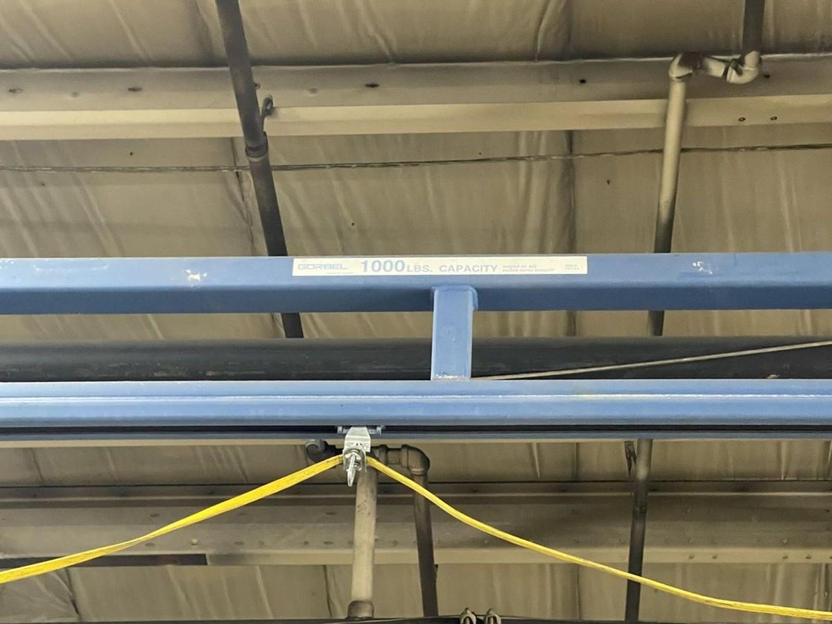 Used Mono-Rail Crane, Gorbel, 1/2 Ton CAP, 60FT (Ready to Ship!)