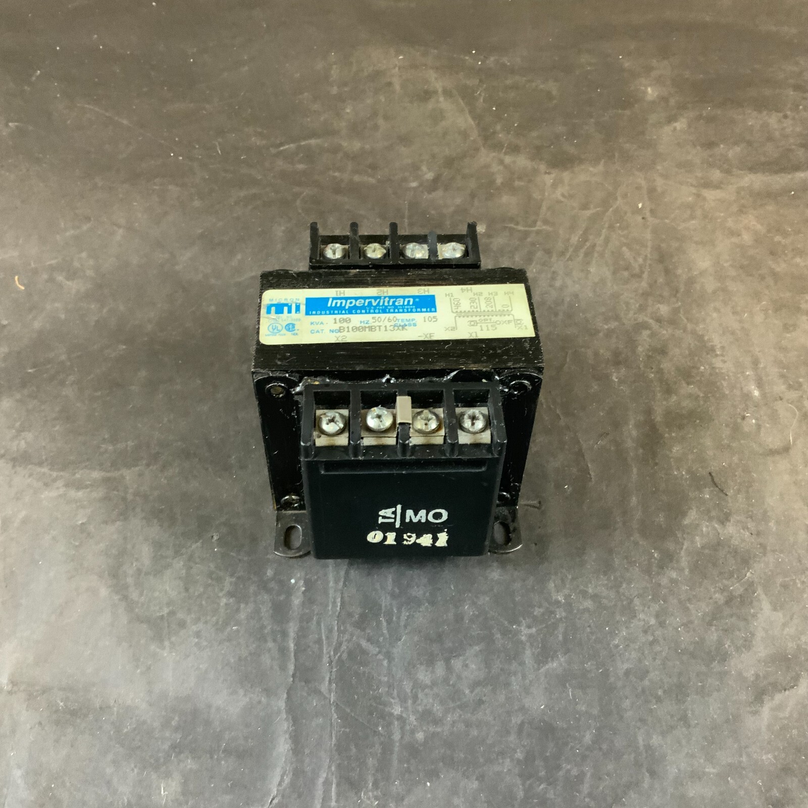 Used MICRON IMPERVITRAN B100MBT13XK CONTROL TRANSFORMER ($30 OBO)