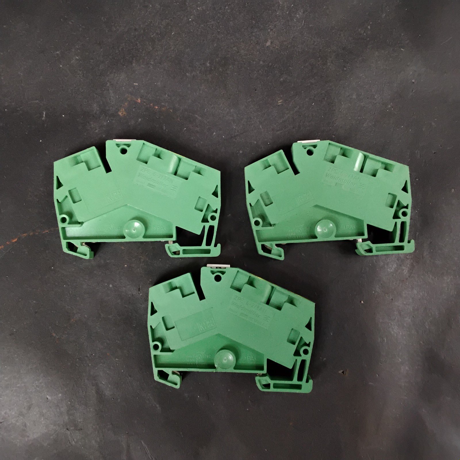 Used WEIDMULLER ZPE 6-2/3AN TERMINAL BLOCKS - GROUP OF 3 ($10 OBO)