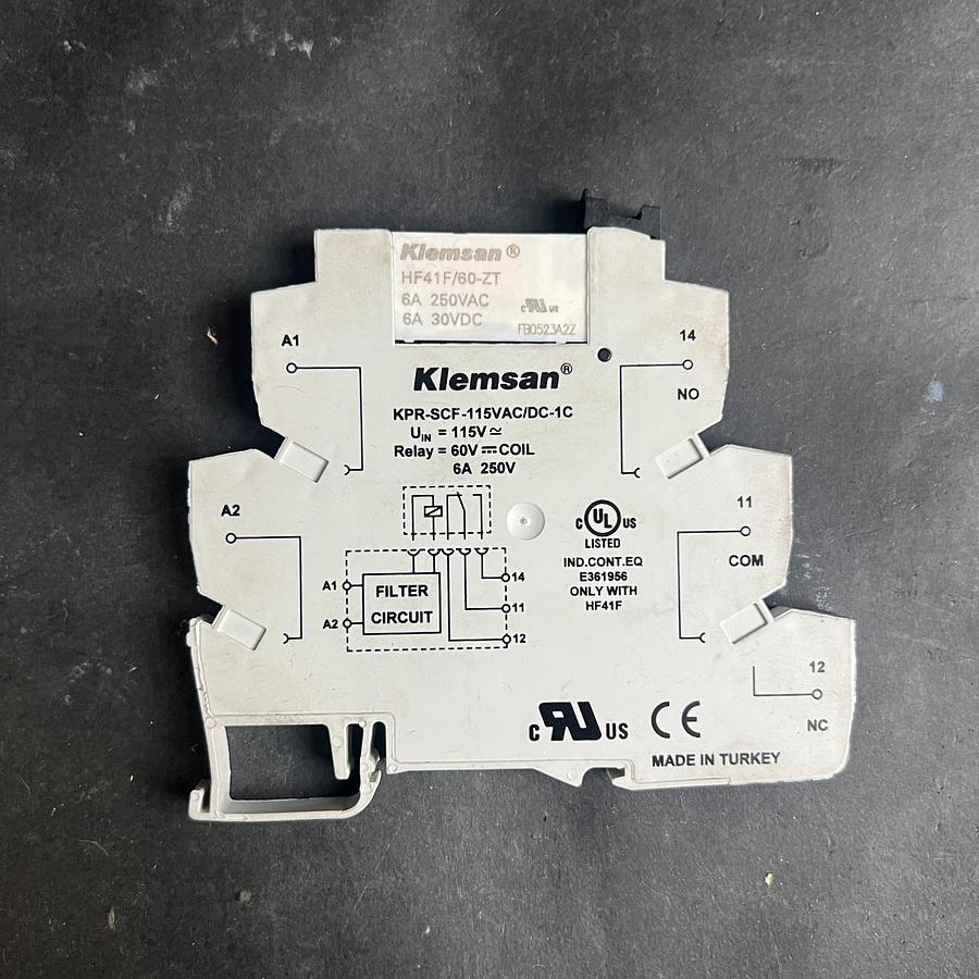 Used KLEMSEN KPR-SCF-115VAC/DC-1C INTERFACE RELAY ($18 OBO)