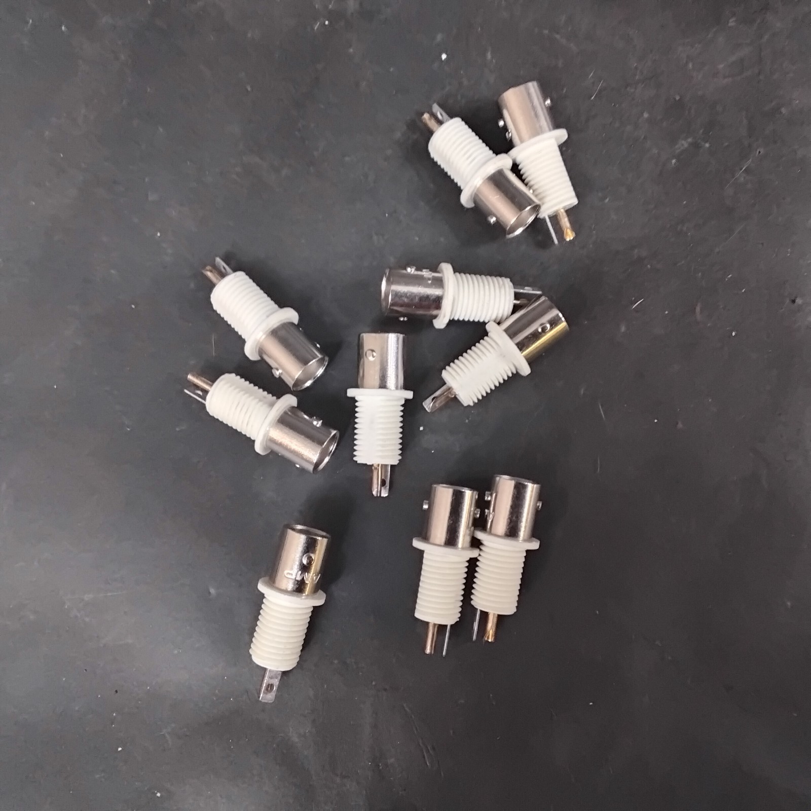 Used TE CONNECTIVITY PANEL MOUNT FEMALE BNC COAXIAL CONNECTOR- GROUP OF 10 ($8 OBO)