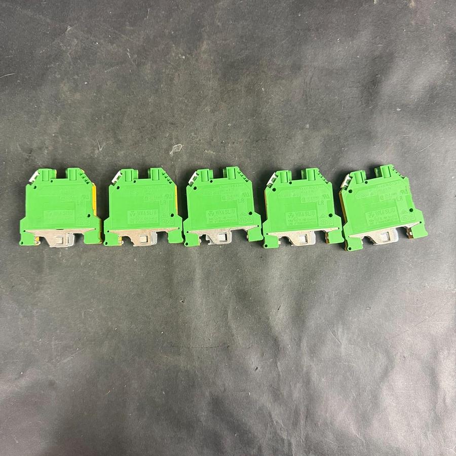 Used WIELAND WK6SL/U GROUND TERMINAL BLOCKS - LOT OF 5