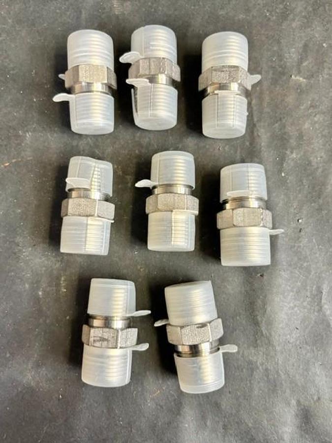Used SWAGELOK S58 STAINLESS STEEL MALE UNION - GROUP OF 8
