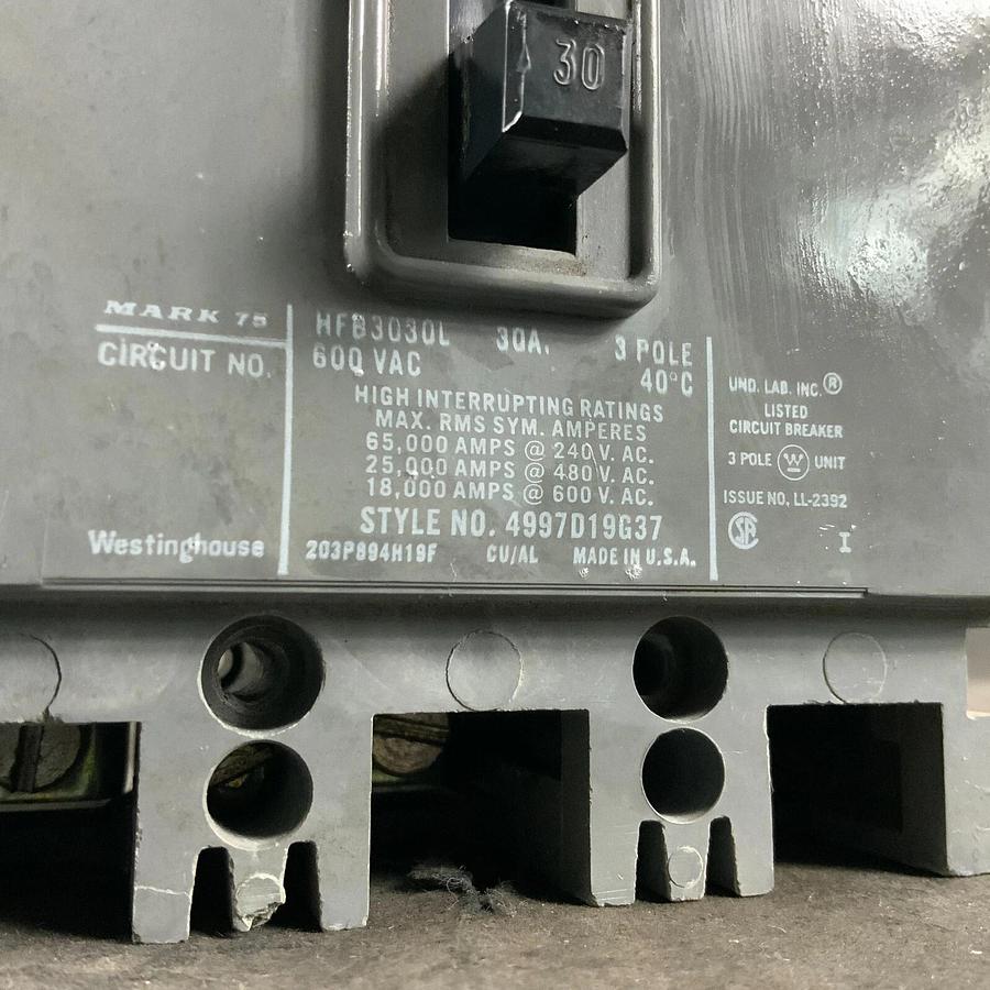 Used WESTINGHOUSE HFB3030L CIRCUIT BREAKER ($45 OBO)
