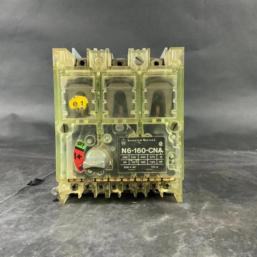 Used KLOCKNER MOELLER N6-160-CNA CIRCUIT BREAKER ($320 OBO)