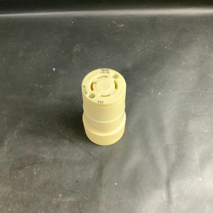 Used BRYANT NEMA L16-30R 30A 480V FEMALE LOCKING CONNECTOR
