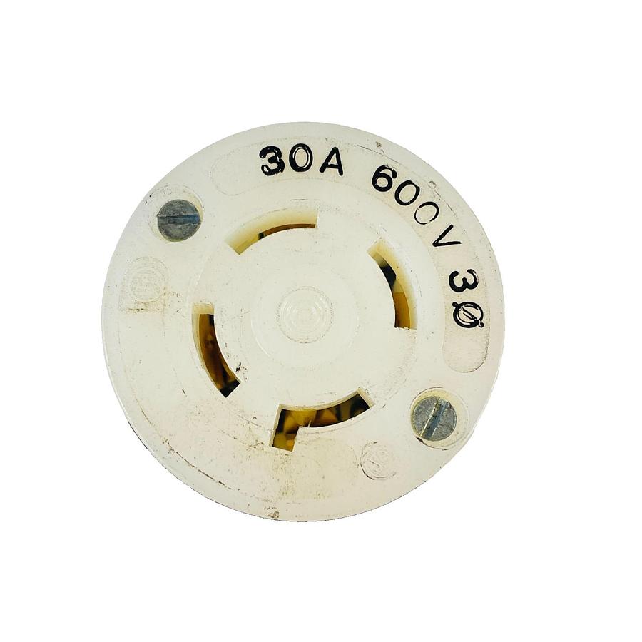 Used HUBBELL HBL2743 TWIST LOCK FEMALE CONNECTOR 30A 600V REFURBISHED EXCELLENT