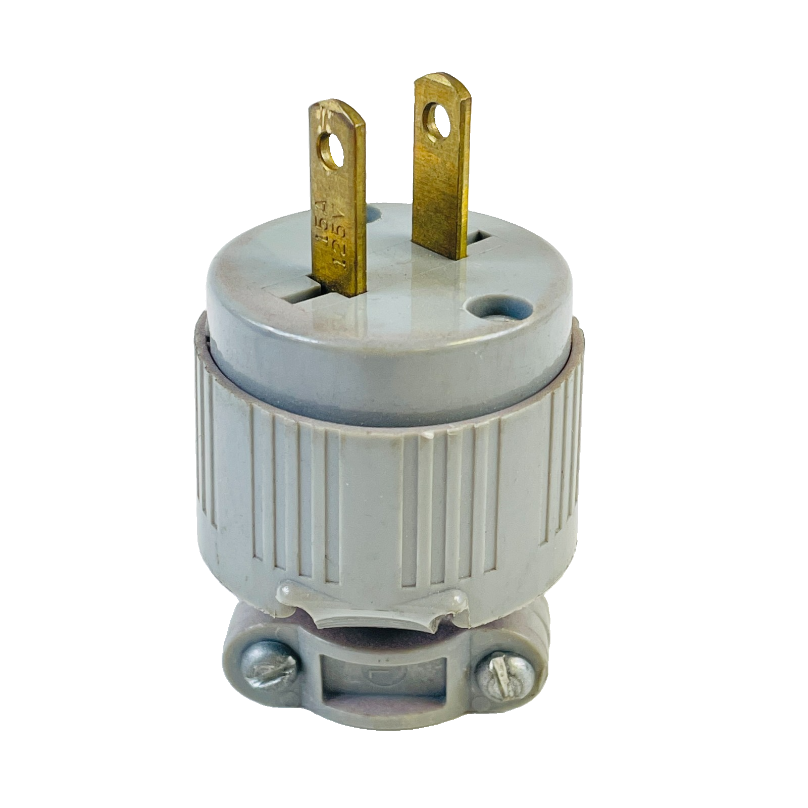 Used RONDALE 1-15P MALE PLUG 15A 125V NEMA 2-POLE 2-WIRE STRAIGHT BLADE