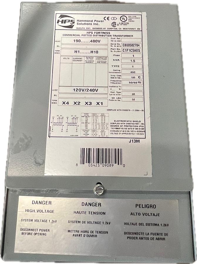 HPS Part No C1F1C5XES Transformer 1.5kVA NEW! ($299.99 OBO!!!)