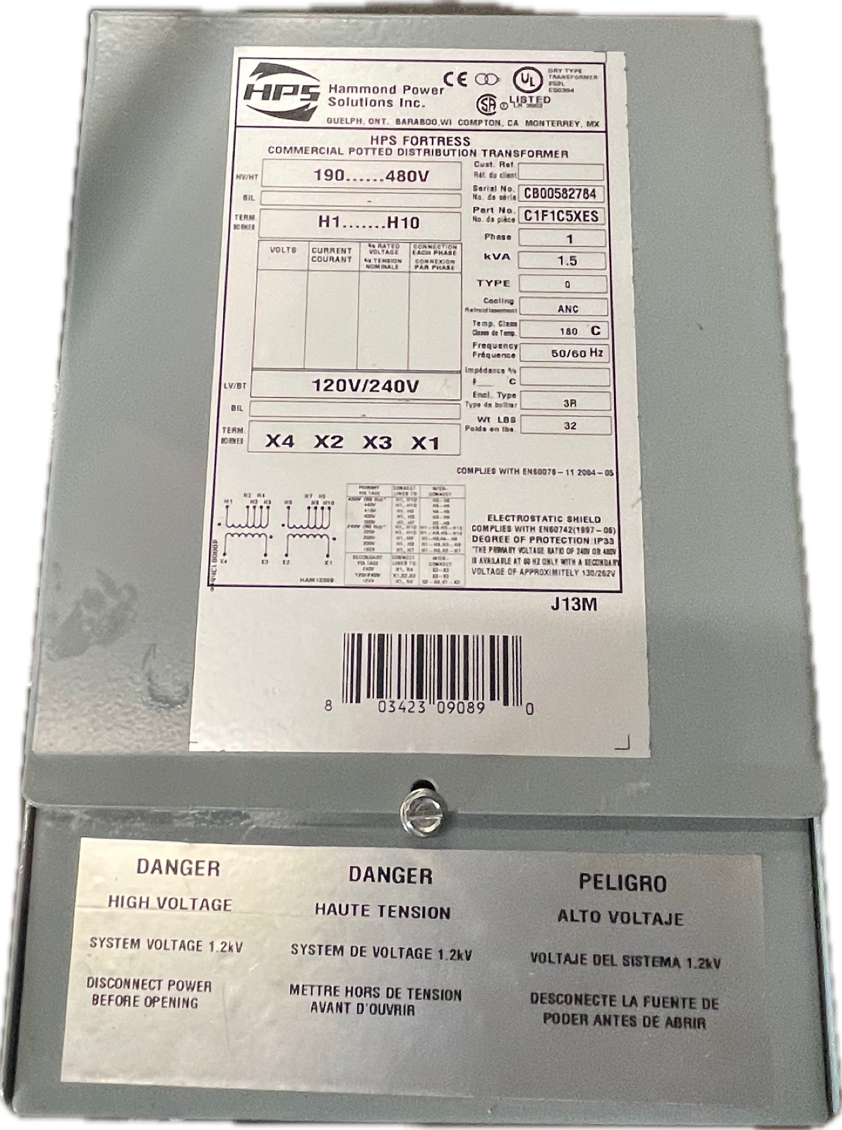 HPS Part No C1F1C5XES Transformer 1.5kVA NEW! ($299.99 OBO!!!)