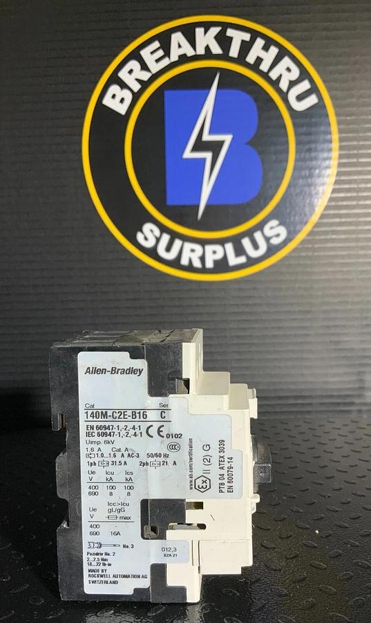 Used ALLEN BRADLEY 140M-C2E-A16 ($99.99/EACH OBO)