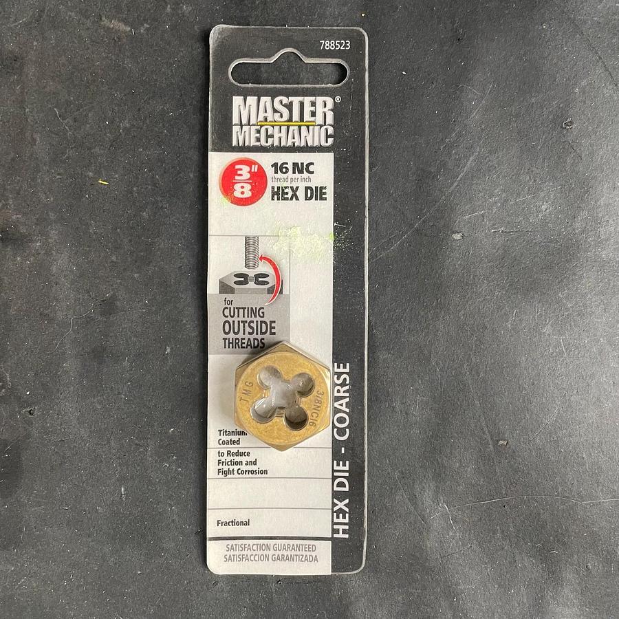 MASTER MECHANIC 788523 3/8 16NC HEX DIE