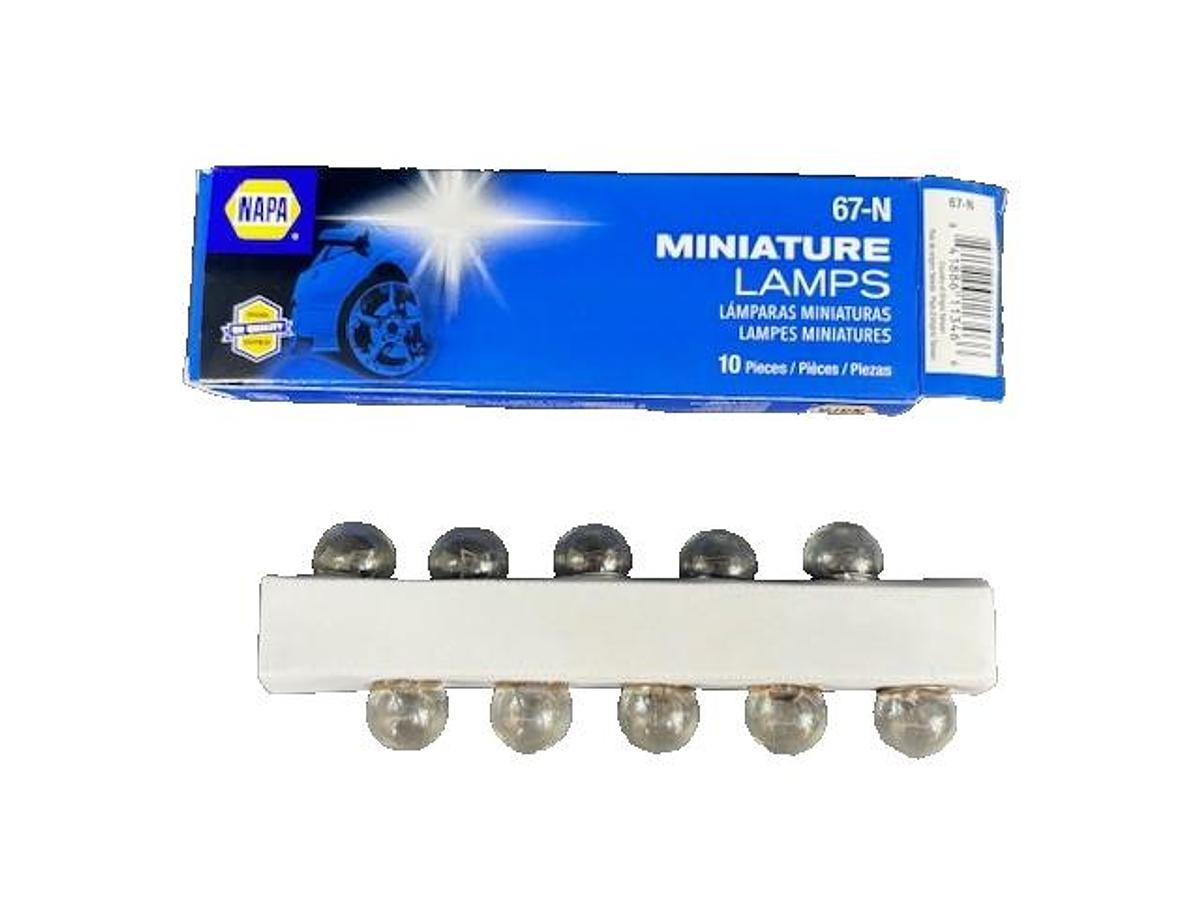 Used NAPA 67-N MINIATURE LAMPS PACK OF 10