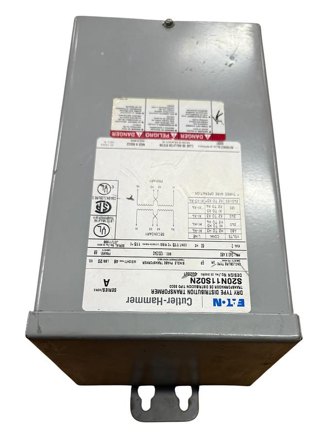 Used EATON CAT NO. S20N11S02N - 2 kVA Transformer - ($150 OBO)