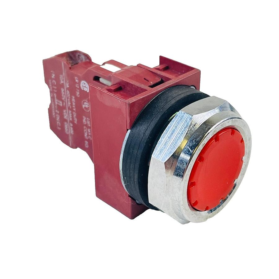 Used SIEMENS P30PBFR P30CB01 22MM PUSHBUTTON SWITCH RED FLUSH 1NC 10A 600V HEAVY DUTY