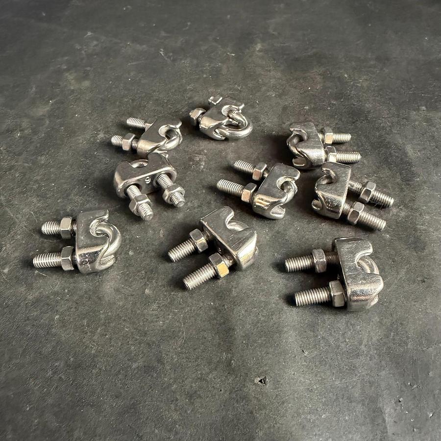 Used MSC 1/4” WIRE SS ROPE GRIP - LOT OF 9