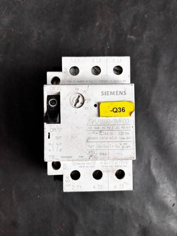 Used SIEMENS 3VU1300-1MF00 CIRCUIT BREAKER