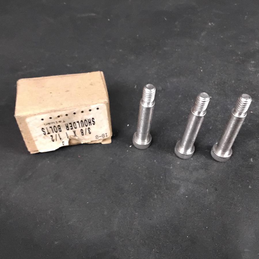 Used BOX OF 3 SHOULDER BOLTS 3/8-INCH BY 1-1/2-INCH ($9 OBO)