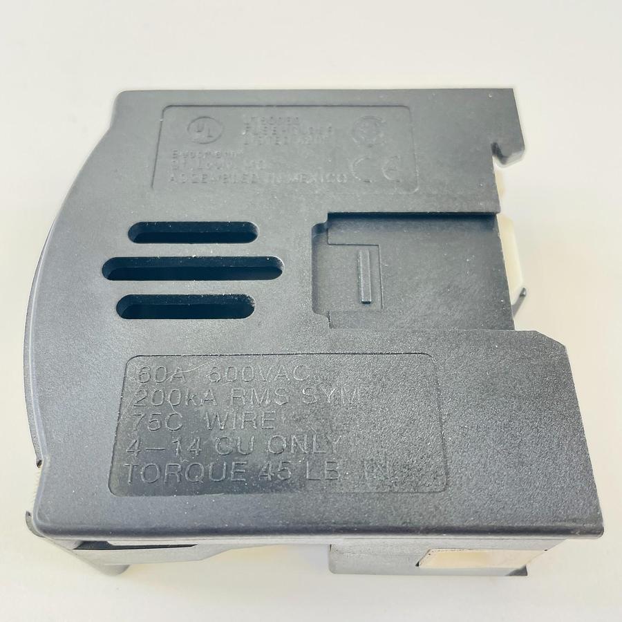 Used BUSS JT60060 FUSE HOLDER 35-60A 600V AC CLASS J FUSE INDUSTRIAL ELECTRICAL
