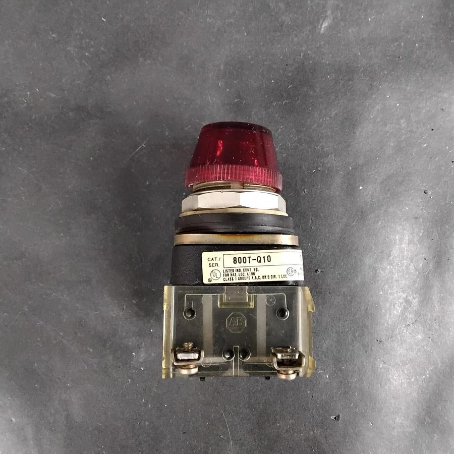 Used ALLEN BRADLEY 800T-Q10 SERIES T RED PILOT LIGHT ($15 OBO)