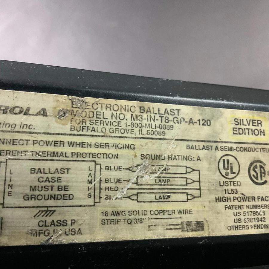 Used MOTOROLLA M3-IN-T8-GP-A-120 ELECTRONIC BALLAST ($15 OBO)