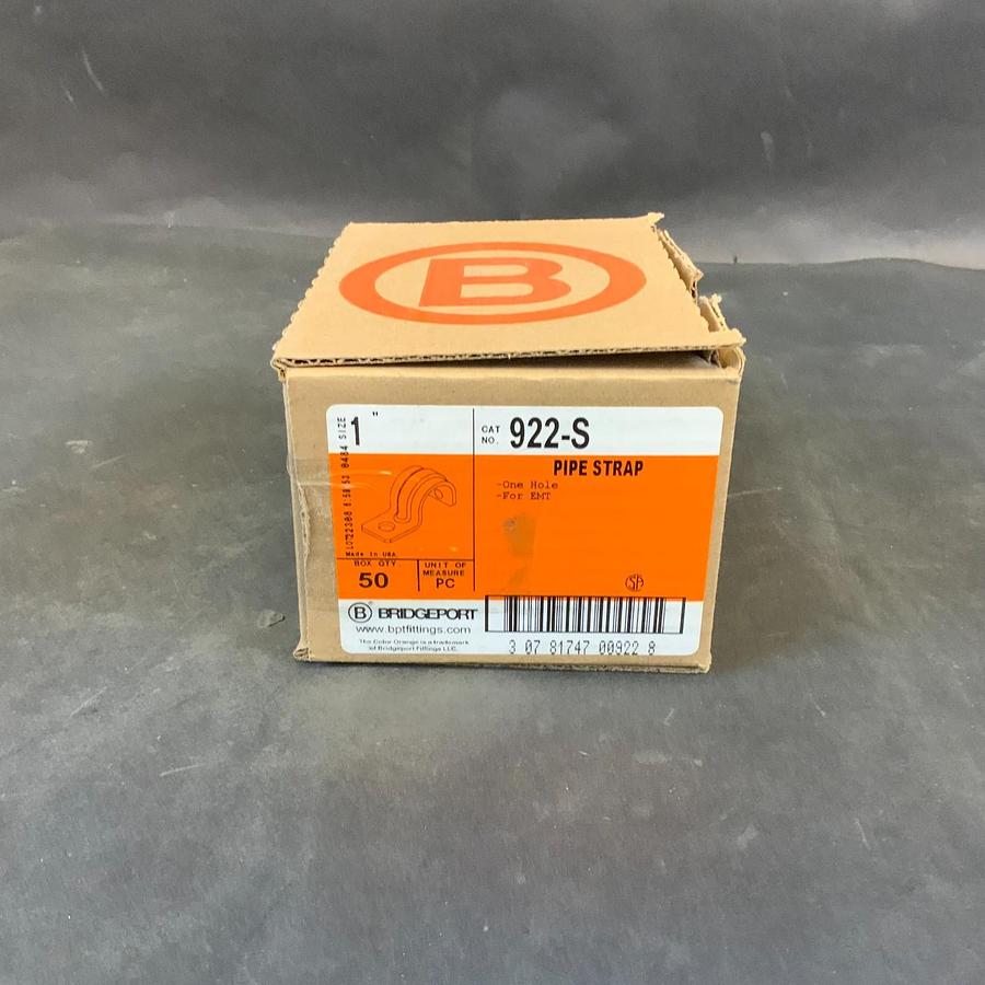 BRIDGEPORT 922-S 1” PIPE STRAP - BOX OF 50 ($20 OBO)