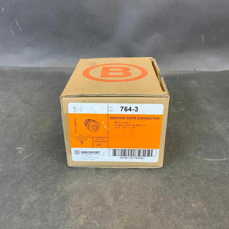 BRIDGEPORT 764-3 1-1/4” SERVICE ENTRANCE CONNECTOR - BOX OF 5 ($75 OBO)
