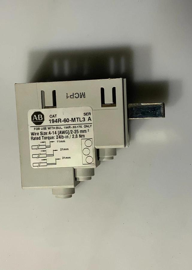 Used ALLEN BRADLEY 194R-60-MTL3
