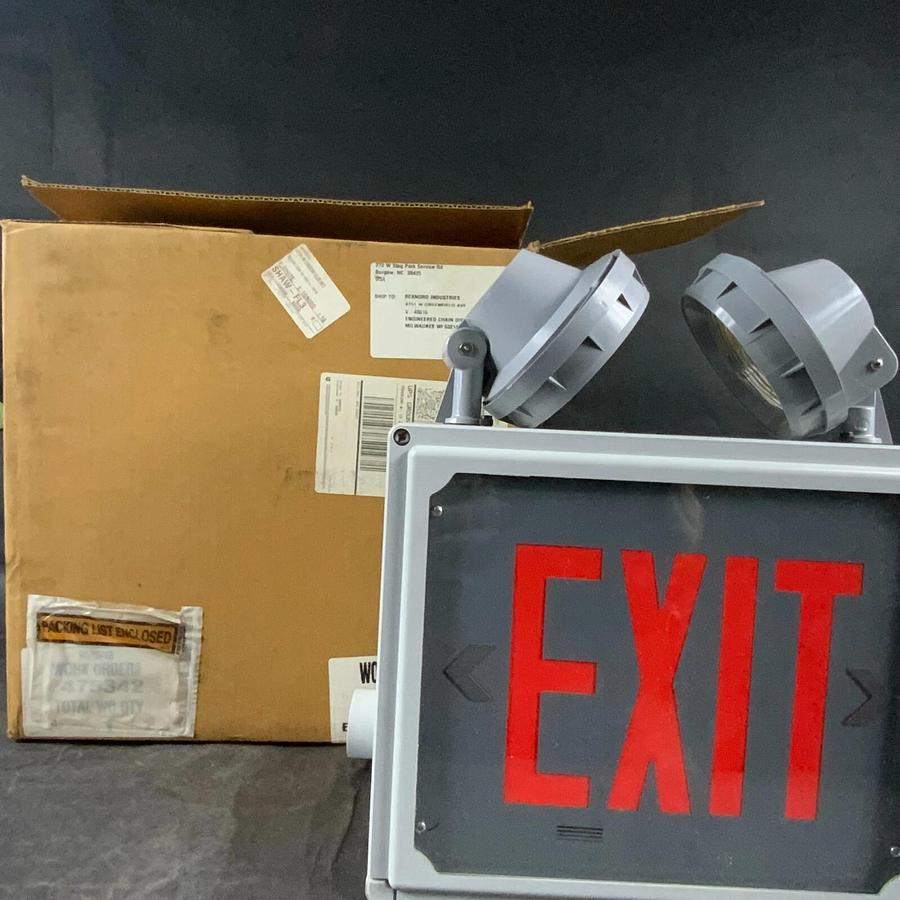 LITHONIA LIGHTING-EMERGENCY TWO-HEAD LED EXIT ($120 OBO)