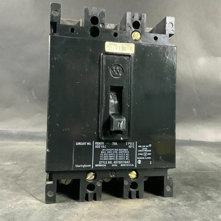 Used WESTINGHOUSE FB3070 CIRCUIT BREAKER ($50 OBO)