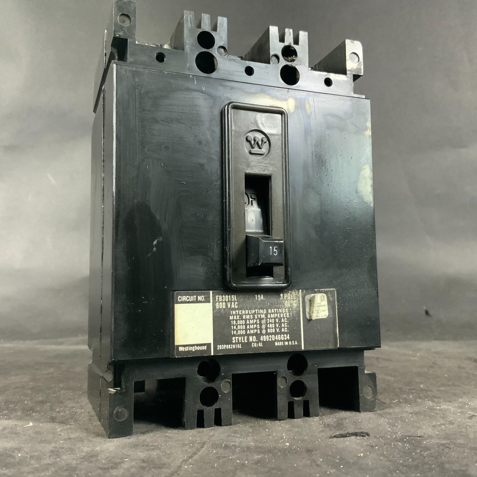 Used WESTINGHOUSE FB3015L CIRCUIT BREAKER ($25 OBO)
