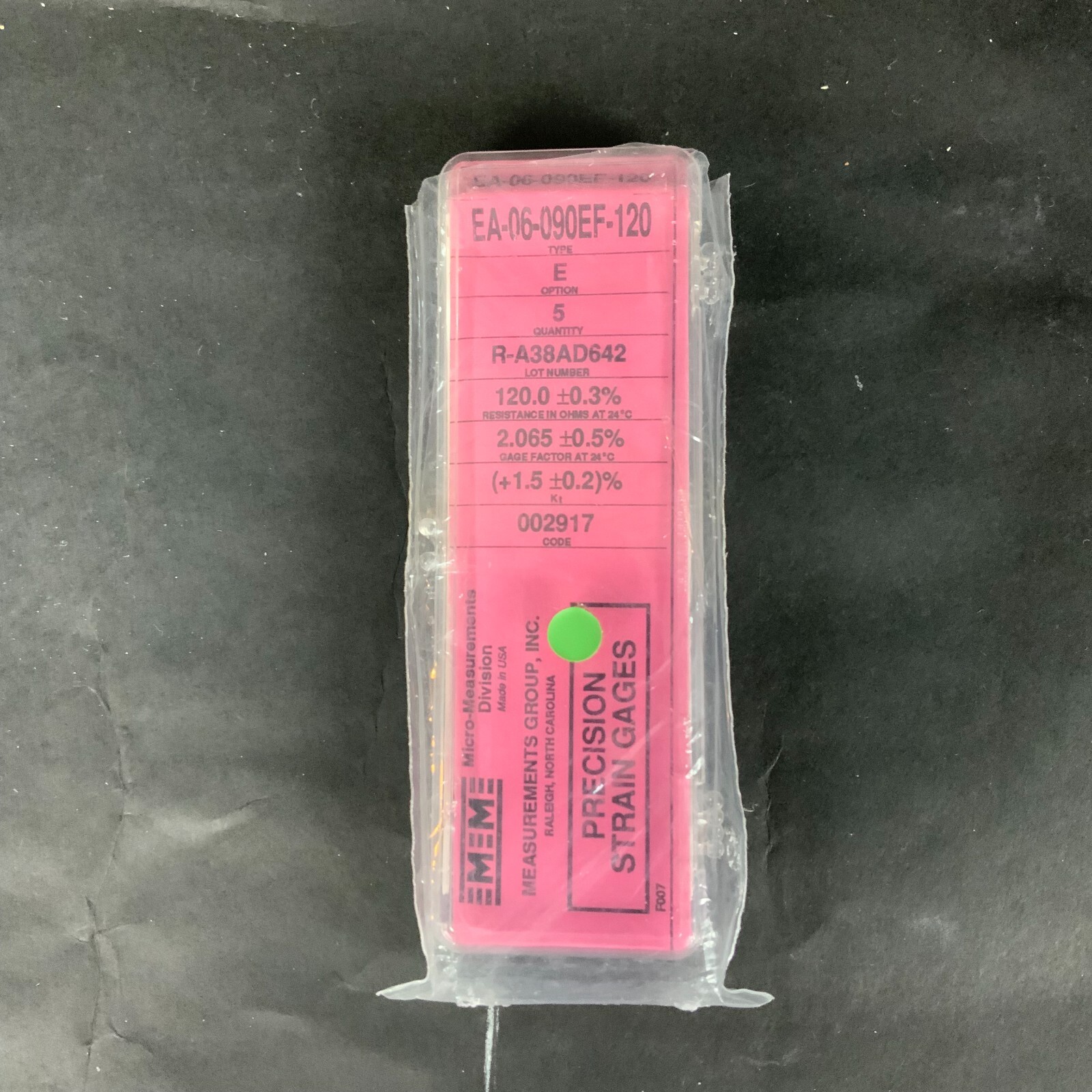Used MICRO-MEASUREMENTS EA-06-090EF-120 PRECISION STRAIN GAUGE - LOT OF 4 ($20 OBO)