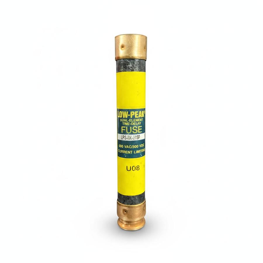 Used Bussmann LPS-RK-30SP Low-Peak Fuse 30A Class RK1 Current Limiting 600V AC 300V