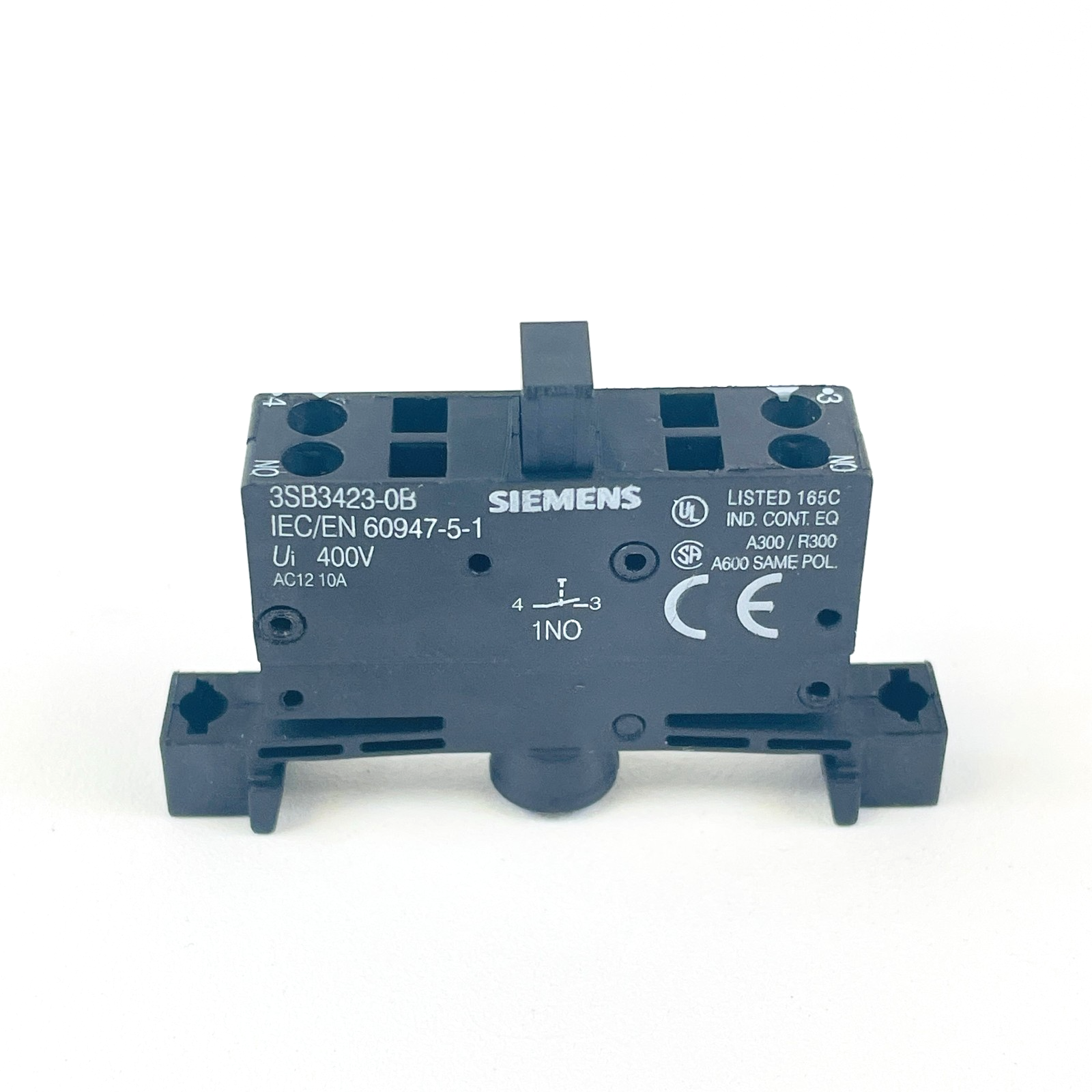 Used SIEMENS 3SB3423-0B CONTACT BLOCK CONTROL SWITCH PUSHBUTTON INDUSTRIAL