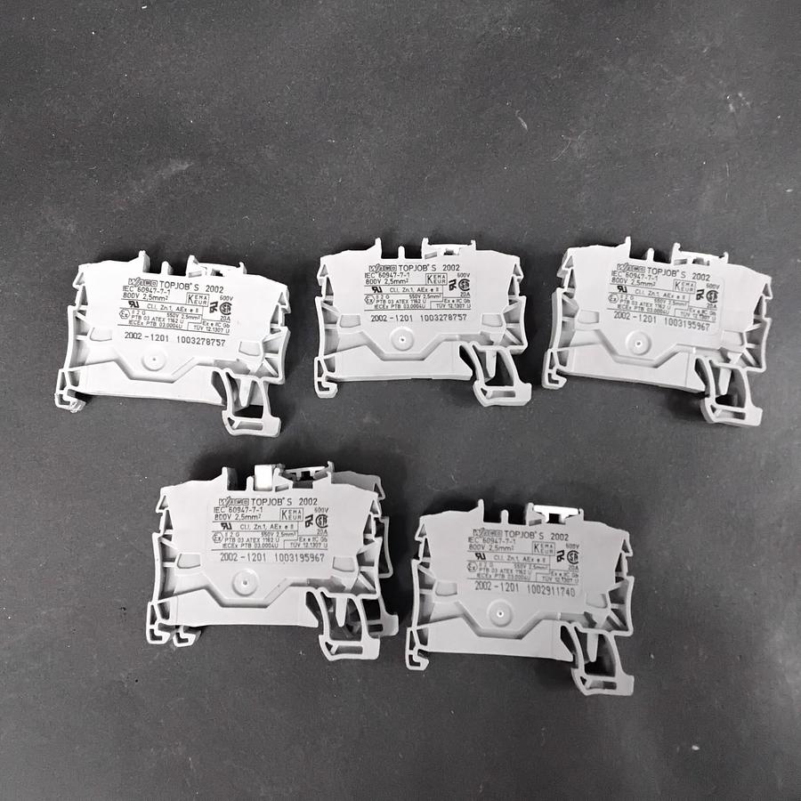 Used WAGO 2002-1201 TERMINAL BLOCK - GROUP OF 5 ($15 OBO)