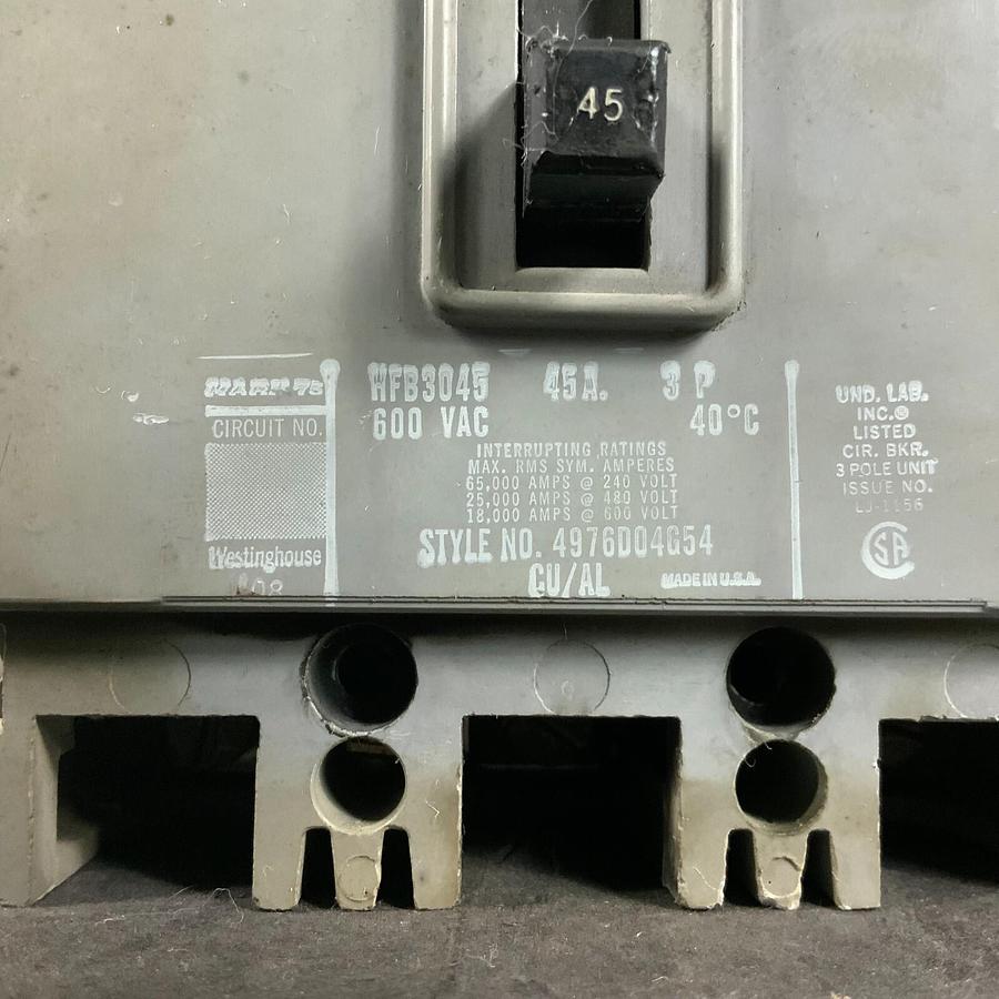 Used WESTINGHOUSE HFB3045 CIRCUIT BREAKER ($50 OBO)